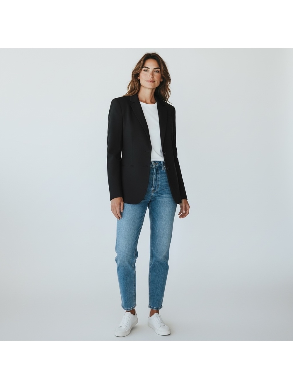 Lafayette 148 New York Black Blazer 12 Peplum Scalloped Hem Old Money Preppy